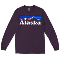 Plum alaska retro vintage mountains & outdoors wilderness state Long Sleeve Tee - linhVisuals