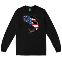 Black american cod fish design fishing lover fisherman usa premium Long Sleeve Tee - linhVisuals