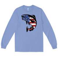 Colony Blue american cod fish design fishing lover fisherman usa premium Long Sleeve Tee - linhVisuals
