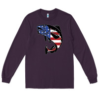 Plum american cod fish design fishing lover fisherman usa premium Long Sleeve Tee - linhVisuals
