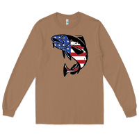 Toasted Coconut american cod fish design fishing lover fisherman usa premium Long Sleeve Tee - linhVisuals