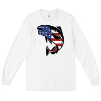 White american cod fish design fishing lover fisherman usa premium Long Sleeve Tee - linhVisuals