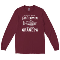Mens Only The Finest Fishermen Grandad Premium Long Sleeve Tee | Teevron