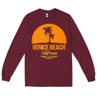 Burgundy california venice beach tank top Long Sleeve Tee - linhVisuals