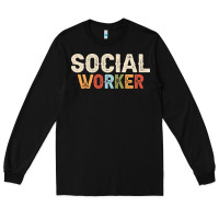 Black Social Worker Job Occupation Funny Birthday Long Sleeve Tee - linhVisuals