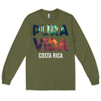 Army Green costa rica pura vida toucan tropical surf beach vibes tank top Long Sleeve Tee - linhVisuals
