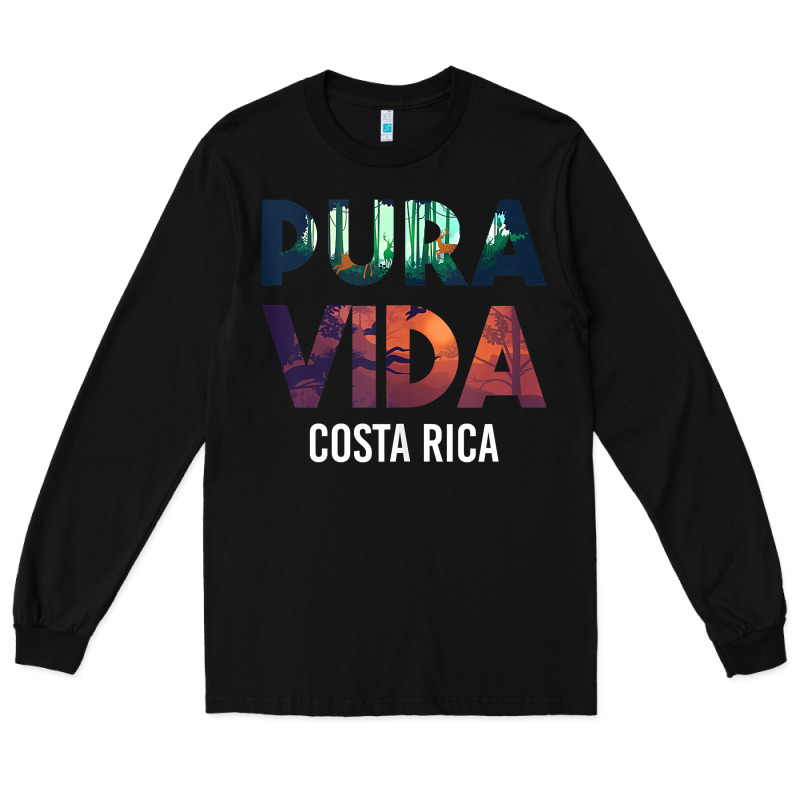 Costa Rica Pura Vida Toucan Tropical Surf Beach Vibes Tank Top Long Sleeve Tee by linhVisuals | Teevron
