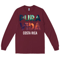 Burgundy costa rica pura vida toucan tropical surf beach vibes tank top Long Sleeve Tee - linhVisuals