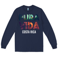 Navy costa rica pura vida toucan tropical surf beach vibes tank top Long Sleeve Tee - linhVisuals