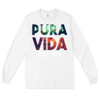 White costa rica pura vida toucan tropical surf beach vibes tank top Long Sleeve Tee - linhVisuals