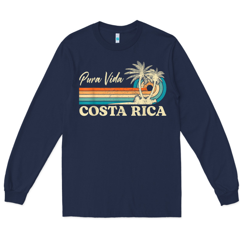 Costa Rica Retro Beach Vacation Costa Rica Souvenir Beach T Shirt Long Sleeve Tee by linhVisuals | Teevron