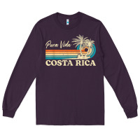 Plum costa rica retro beach vacation costa rica souvenir beach t shirt Long Sleeve Tee - linhVisuals