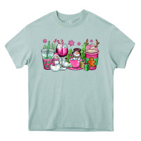 Arona pink christmas snowman coffee cups Heavy Core Tee - OliviaCreatesArt