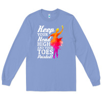 Colony Blue ballet dancer keep head high toes pointed ballerina teacher Long Sleeve Tee - linhVisuals