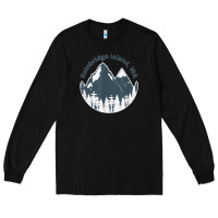 Black bainbridge island wa mountains hiking climbing camping Long Sleeve Tee - linhVisuals