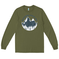 Army Green bainbridge island wa mountains hiking climbing camping Long Sleeve Tee - linhVisuals