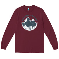 Burgundy bainbridge island wa mountains hiking climbing camping Long Sleeve Tee - linhVisuals