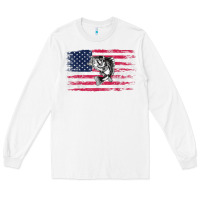 White bass fishing distressed american flag essential Long Sleeve Tee - linhVisuals