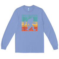 Colony Blue bassquatch! funny bigfoot fishing outdoor retro Long Sleeve Tee - linhVisuals