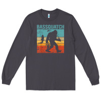 Smoke bassquatch! funny bigfoot fishing outdoor retro Long Sleeve Tee - linhVisuals