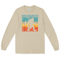 Mushroom bassquatch! funny bigfoot fishing outdoor retro Long Sleeve Tee - linhVisuals