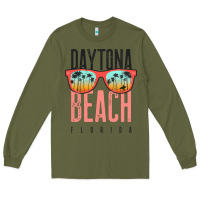 Army Green daytona beach shirt florida summer vacation surfing daytona sweatshirt Long Sleeve Tee - linhVisuals