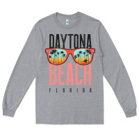 Heather Grey daytona beach shirt florida summer vacation surfing daytona sweatshirt Long Sleeve Tee - linhVisuals