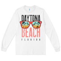 White daytona beach shirt florida summer vacation surfing daytona sweatshirt Long Sleeve Tee - linhVisuals