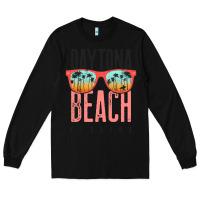 Black daytona beach shirt florida summer vacation surfing daytona sweatshirt Long Sleeve Tee - linhVisuals