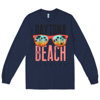 Navy daytona beach shirt florida summer vacation surfing daytona sweatshirt Long Sleeve Tee - linhVisuals