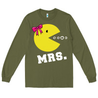 Army Green Mrs Pacman Long Sleeve Tee - linhVisuals