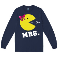 Navy Mrs Pacman Long Sleeve Tee - linhVisuals