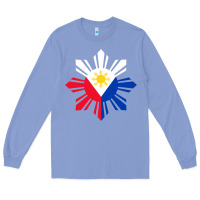 Colony Blue philippine flag hoodie pinoy flag filipino shirt pinoy sun Long Sleeve Tee - linhVisuals