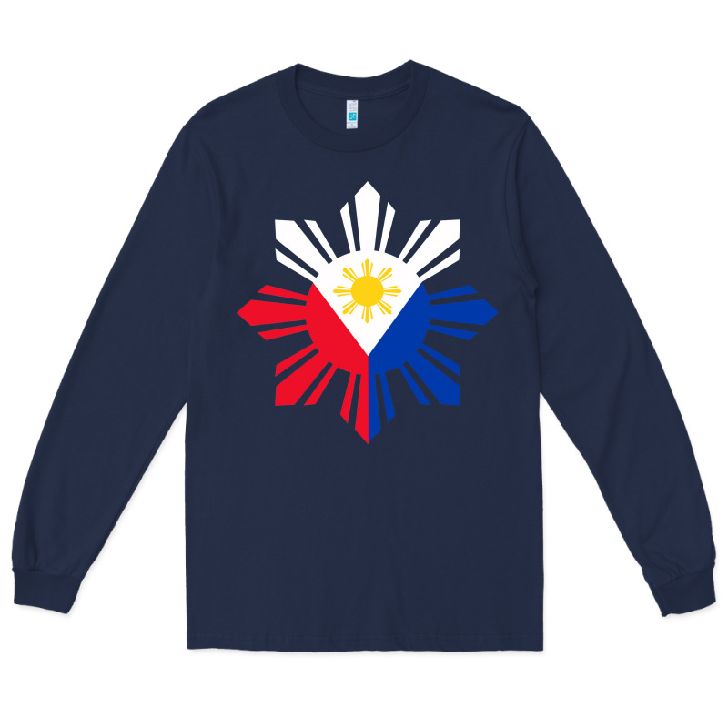Philippine Flag Hoodie Pinoy Flag Filipino Shirt Pinoy Sun Long Sleeve Tee by linhVisuals | Teevron