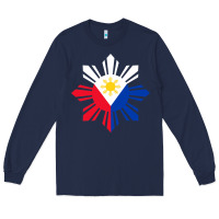 Navy philippine flag hoodie pinoy flag filipino shirt pinoy sun Long Sleeve Tee - linhVisuals