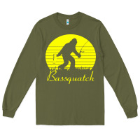 Army Green bassquatch bigfoot Long Sleeve Tee - linhVisuals