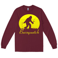 Burgundy bassquatch bigfoot Long Sleeve Tee - linhVisuals