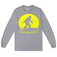 Heather Grey bassquatch bigfoot Long Sleeve Tee - linhVisuals