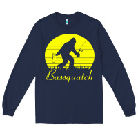 Navy bassquatch bigfoot Long Sleeve Tee - linhVisuals