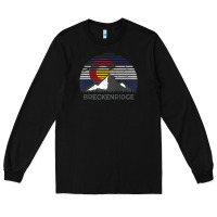 Black breckenridge colorado x co flag mountain peak raglan baseball tee Long Sleeve Tee - linhVisuals