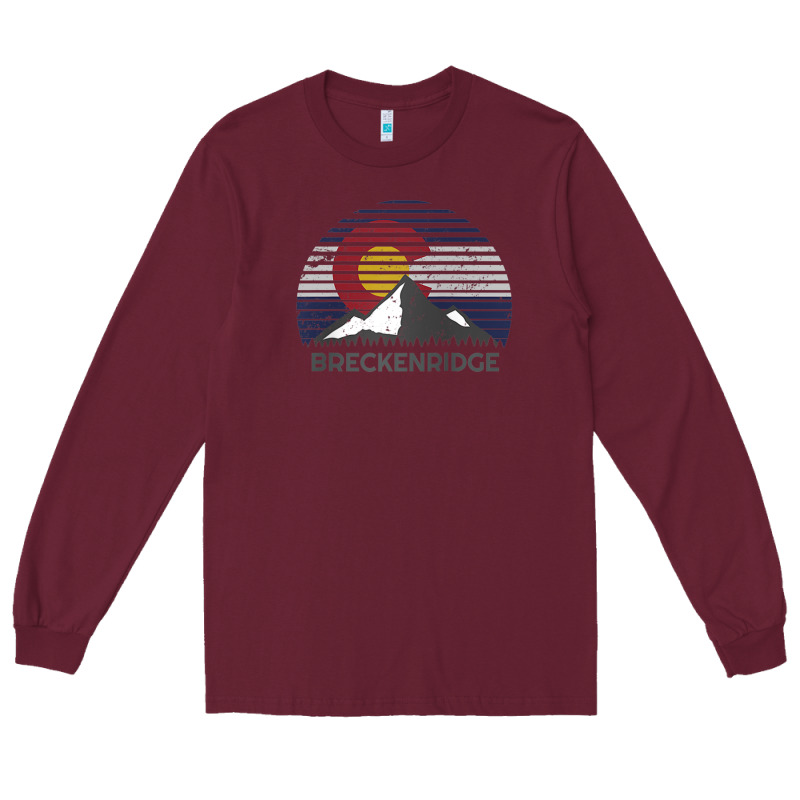 Breckenridge Colorado X Co Flag Mountain Peak Raglan Baseball Tee Long Sleeve Tee by linhVisuals | Teevron