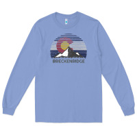 Colony Blue breckenridge colorado x co flag mountain peak raglan baseball tee Long Sleeve Tee - linhVisuals