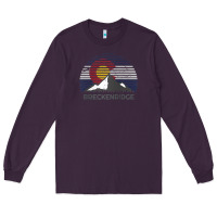 Plum breckenridge colorado x co flag mountain peak raglan baseball tee Long Sleeve Tee - linhVisuals