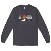 Smoke breckenridge colorado x co flag mountain peak raglan baseball tee Long Sleeve Tee - linhVisuals