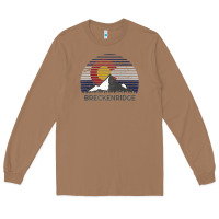 Toasted Coconut breckenridge colorado x co flag mountain peak raglan baseball tee Long Sleeve Tee - linhVisuals