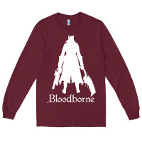 Burgundy bloodborne zipped Long Sleeve Tee - linhVisuals