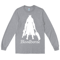 Heather Grey bloodborne zipped Long Sleeve Tee - linhVisuals