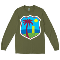 Army Green west indies cricket Long Sleeve Tee - linhVisuals