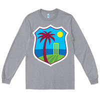 Heather Grey west indies cricket Long Sleeve Tee - linhVisuals