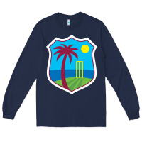Navy west indies cricket Long Sleeve Tee - linhVisuals